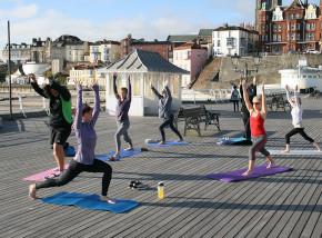 Yoga on Cromer Pier