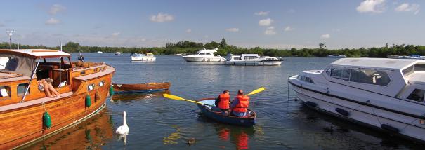 Boats on the Ranworth Broads