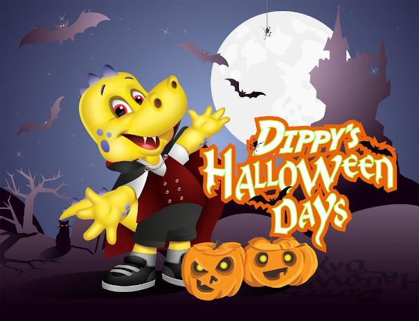 Roarr! Dinosaur Adventure Halloween Days advert with Dippy 