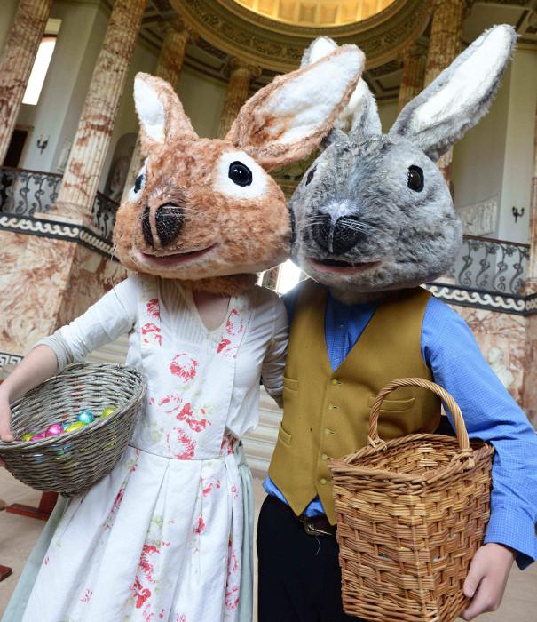 Easter Bunnies characters at Holkham Hall