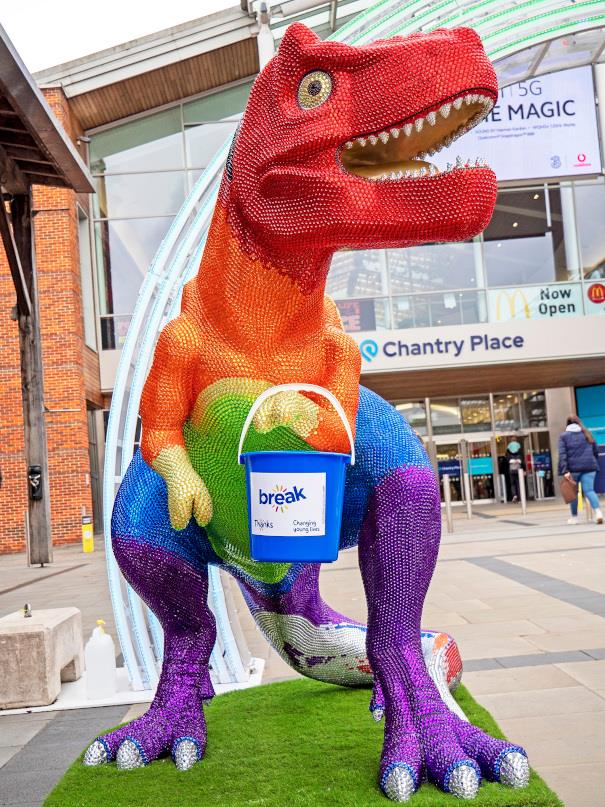 T-rex statue on the GoGo Discover Trail in North Norfolk