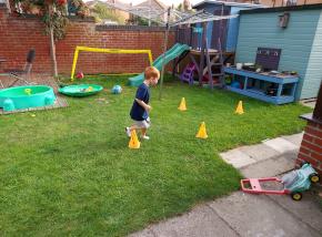 Child and garden obstacle course
