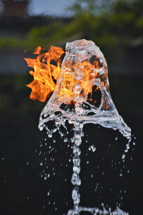 Jeppe Hein's Waterflame at Houghton Hall & Gardens