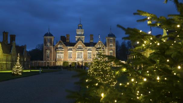 Exterior of Blickling Hall at Christmas