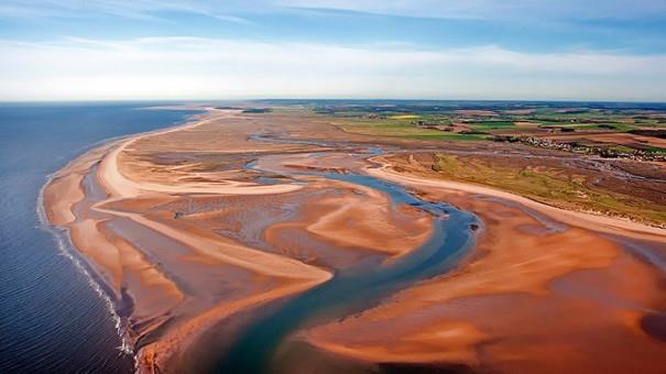 Aerial view of Brancaster Staithe