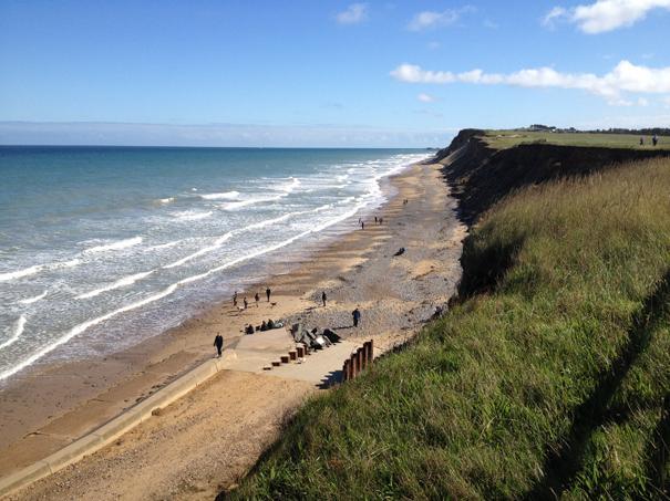 View of the coastal path to Cromer