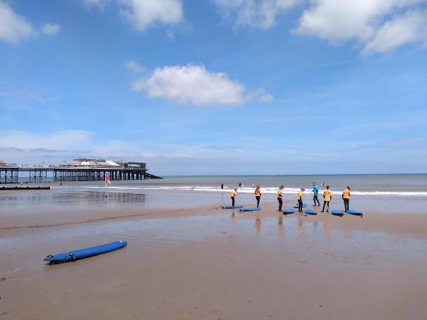 Surfing at Cromer