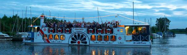 Evening Music Cruise with Broads Tours on the water