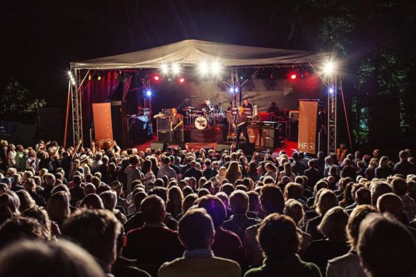 Audience and stage at Holt Festival