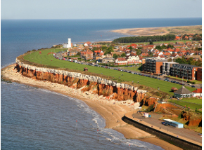 Aerial view of Hunstanton Cliffs