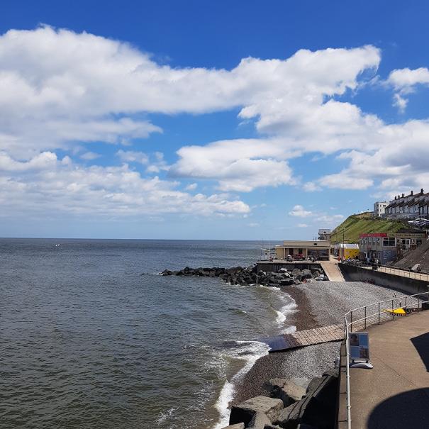 View of Sheringham Beach and ramp