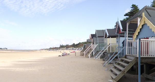 Beach huts on the beach at Wells